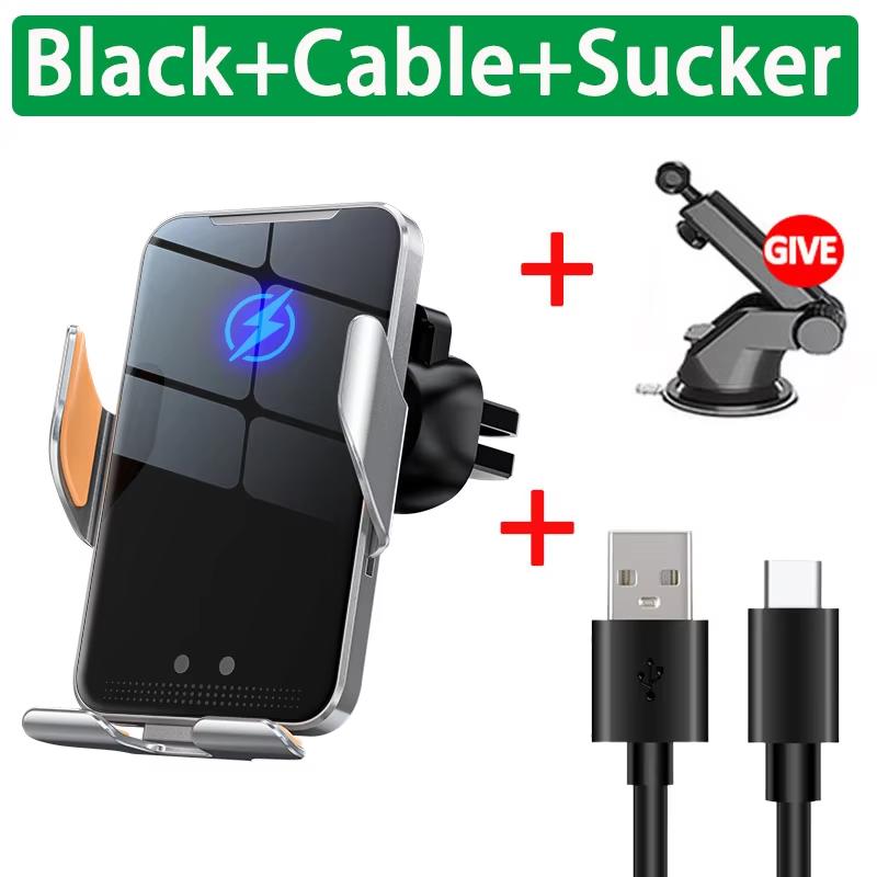 Wireless Car Charger Stand Auto Car Mount Phone Holder For iPhone 16 15 14 13 Samsung Xiaomi Infrared Induction Fast Charging