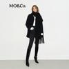 MO&Co. Пальто средней длины из смесовой альпаки с круглым вырезом и шарфом