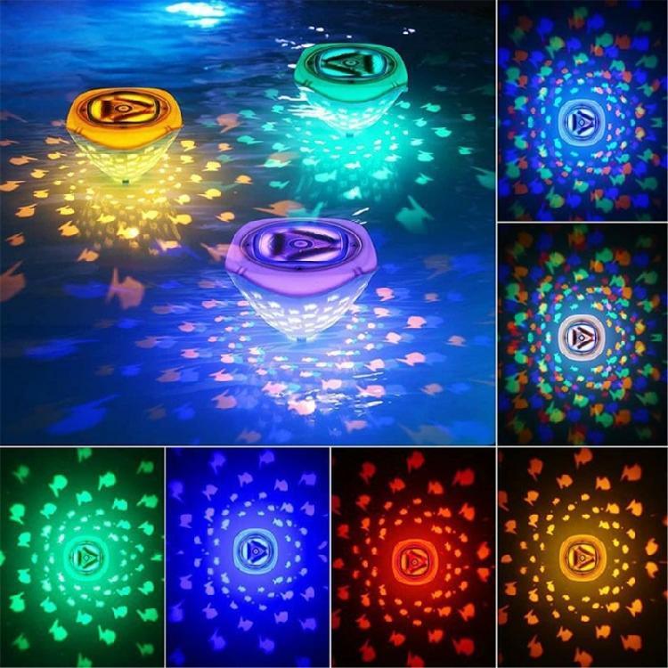 Multicolor LED Floating Light Automatic Color-Changing Water Float Light for Bathtub Spa Decoration Battery Operated
