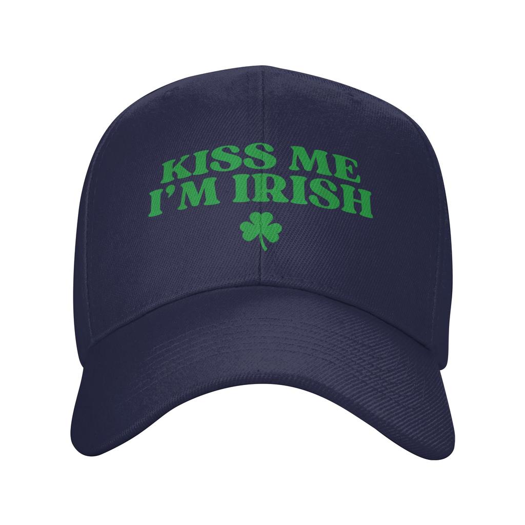 Kiss Me Im Irish Funny St Patricks Day Baseball Cap Street Style Unisex Trucker Hat Sun Design Outdoor Sports Baseball Caps Gift