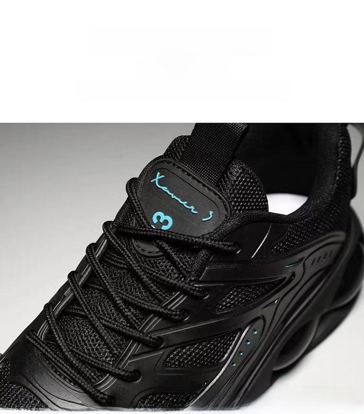 2024 Осень Мужская Универсальная Спортивно-Повседневная Черная Обувь для Бега и Тренировок с Мягкой Подошвой.