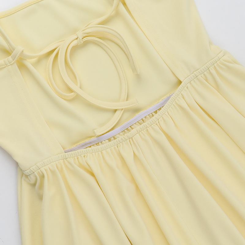 Осеннее платье Fresh Air Temperament Casual Slim-fit Halter Halter A Swing Dress Women