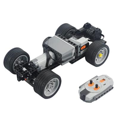 MOC Технический RC Автомобиль Быстрые Моторы Строительные Блоки Дифференциал Система Подвески Автомобиль с Монстр-Мотором Кирпичики Образовательные Игрушки