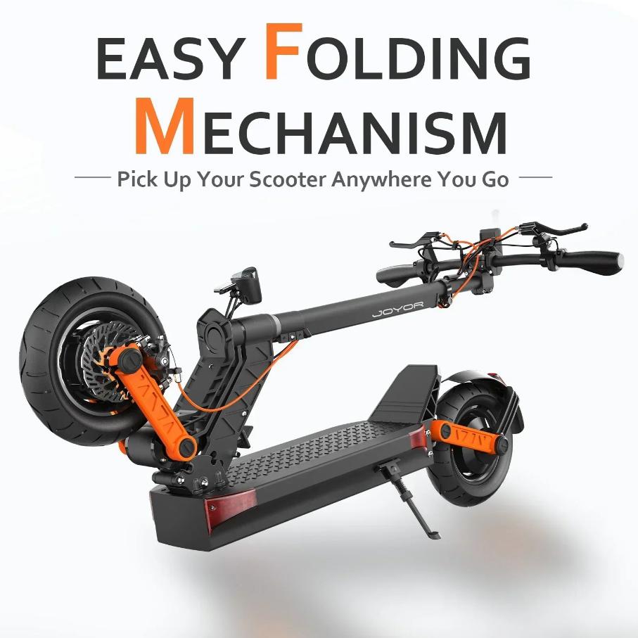 JOYOR S10-S-Z Dual 1000W Motor Electric Scooter 60V 18Ah Battery 10" Off-Road Tires 75km Range Hydraulic Suspension Brake Foldable E-Scooter