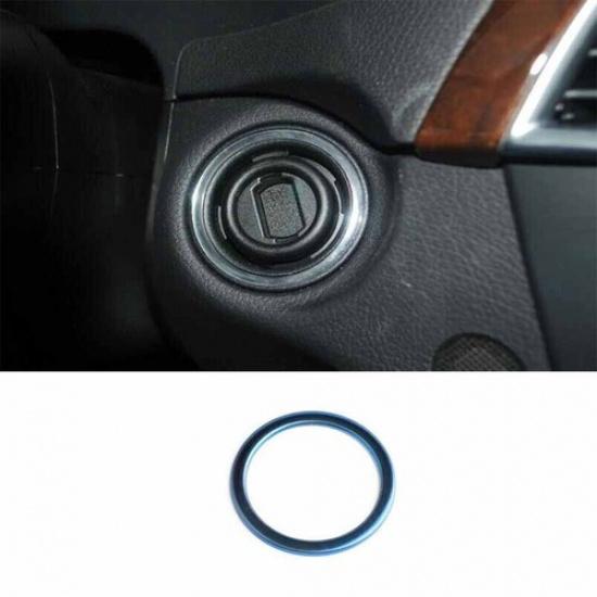 Cover Trim Blue Titanium For Benz C-Class 2007-2014 Car Engine Start Stop Button