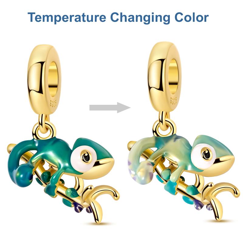925 Silver Golden Series Charms Bead with CZ Zircon Whale Butterfly Sun Pendant for DIY Fashion Jewelry Bracelet