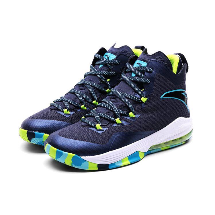 Anta Баскетбольные кроссовки Shield 1, удобные, амортизирующие, нескользящие, прочные, высокие, мужские, синие, 91711101-2