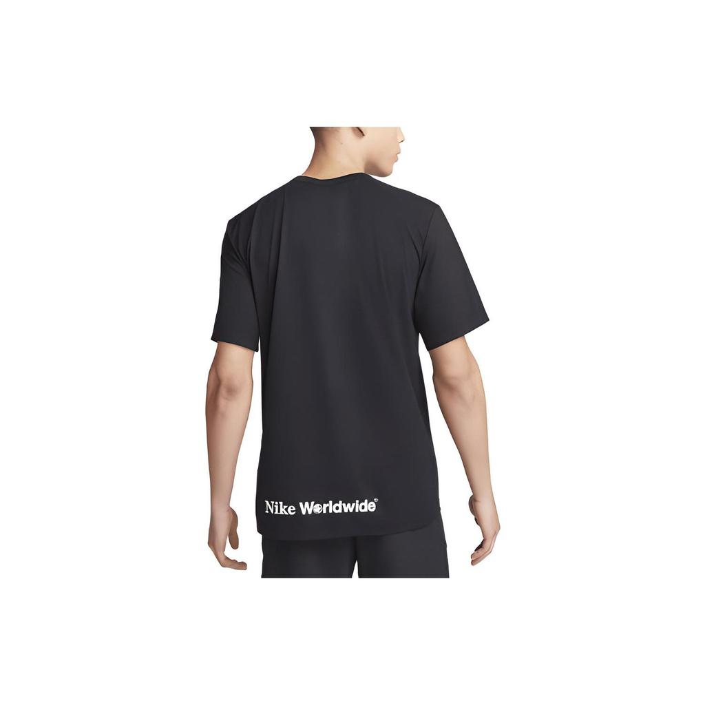 Nike Мужская футболка с круглым вырезом Dri Fit UV с принтом логотипа Hyverse, топы, черная, DV9843-010