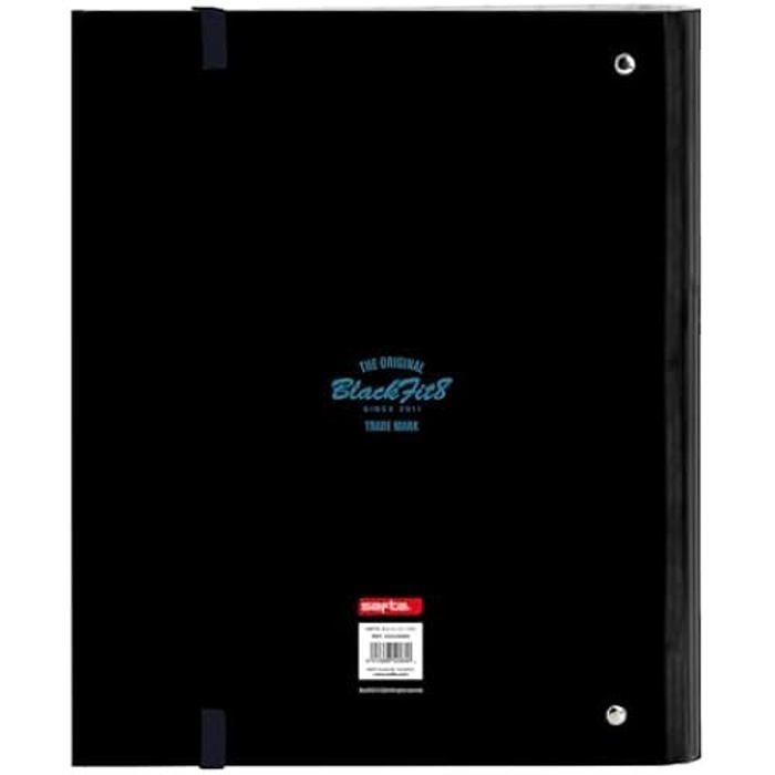 Classeur - SAFTA - BLACKFIT8 CALIFORNIA - 4 anneaux de 35 cm - 100 feuilles A4 - Résistant