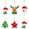 5 шт. подвеска на рождественскую елку плюшевый мини Санта олень елка звезда декор для дома рождественский подвесной аксессуар для праздничной елки домашний декор