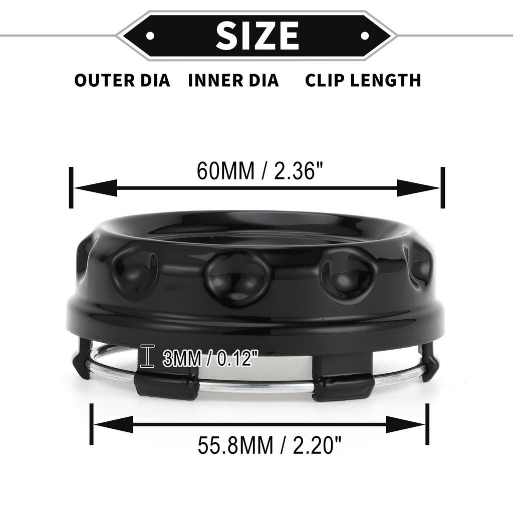 VekAuto Колпак ступицы колеса 60 мм 2,36 дюйма наружный диаметр Центральная крышка ступицы для автомобиля грузовика