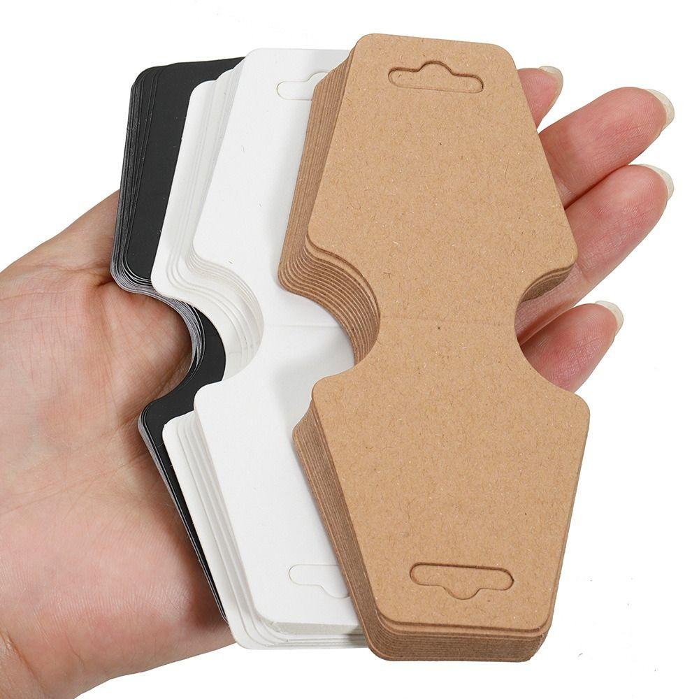 50 шт., картонный держатель для дисплея, многоцветная подвесная пустая бирка, упаковочная карточка для модных украшений