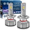 SUVVNE H7 LED Mini 2023 Model Increased White LED Vehicle Inspection Compliant with Hybrid and EV Constant Current No Radio Pack of 2 Headlights,