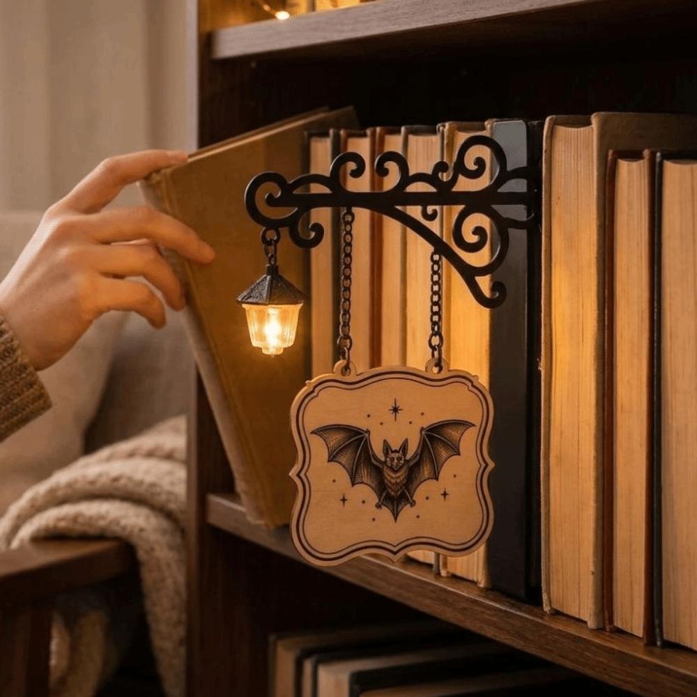 Декоративная светодиодная лампа для книжной полки, теплый белый свет, фонарь-тыква с привидениями, комната в общежитии
