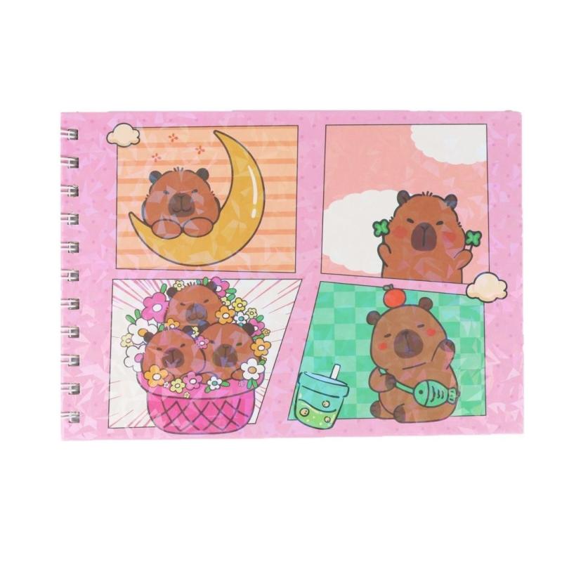 Креативная милая капибара, раскраска с персонажами, детская раскраска, животная тематика, книга для граффити, детский подарок на день рождения