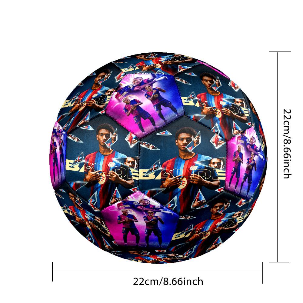 Yamal 19 Yaml Soccer Legend Poster Soccer Ball Size 5 Football Machine-Stitched Indoor/Outdoor Universal Football perfect gift for sports enthusiasts