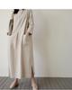 Женское платье миди из хлопка и льна в корейском стиле с карманами - Большой размер, Свободный крой, Повседневная мода