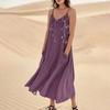 Женское летнее платье, повседневные свободные длинные пляжные платья для отдыха