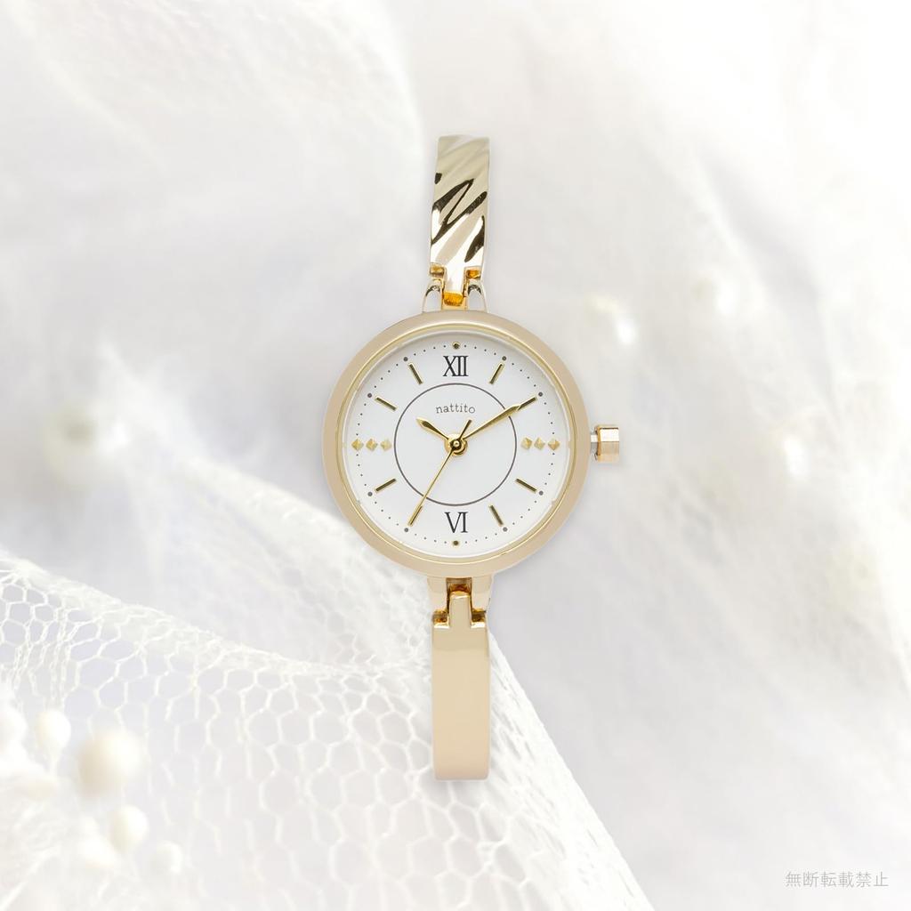 Полевые аналоговые часы с легким женским браслетом Natalia, компактные, золотые, JN041-2