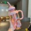 2026 Summer Ice Buster Plastic Straw Cup - Large Capacity, Stylish Design