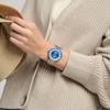 SWATCH Quartz Movement 30 Meters Waterproof Unisex Swiss Watch 42mm Blue Dial Stainless Steel Case Stainless Steel Strap SS07S143G