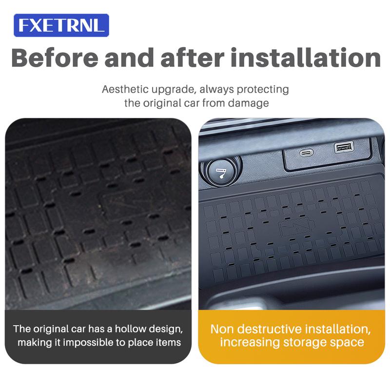 For Ford Ranger T9 2024 2025 2026 LHD RHD Car Styling Silicone Wireless Charging Protective Pad Center Console Accessories