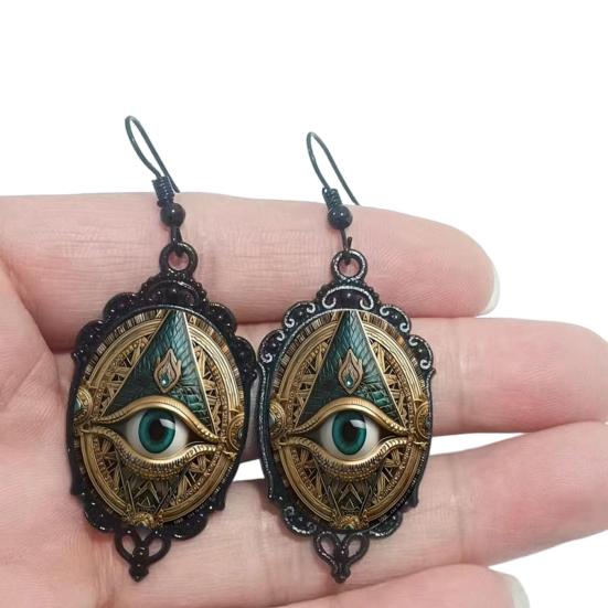 Кулон Всевидящее Око Ювелирное изделие Глаз Бога Ожерелье Треугольная Пирамида Мистический Глаз Серьги-подвески для Женщин Мужчин Мистиков