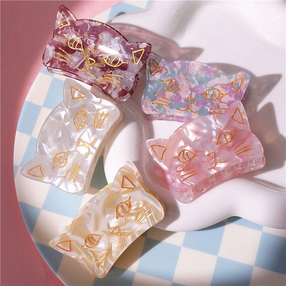 Holder Acrylic Headwear Cat Hair Claw Women Hair Clips Korean Style Crab Clip Hair Accessories