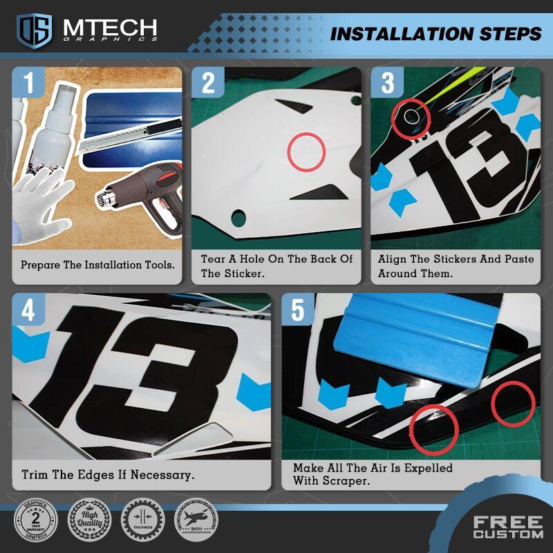 DSMTECH Motorcycle Graphics Decals Stickers Kits For Honda CRF250F 2019 2020 2021 250F 250cc 001