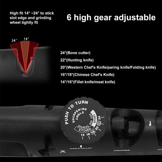 Регулируемая креативная точилка 4-в-1 с расширенной ручкой, удобная ручка, противоскользящая многофункциональная кухонная точилка, инструмент