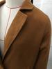 Women's Woolen Mid-Length Trench Coat, British Style, Classic Solid Color, Winter Workwear, Double-Sided Fleece.