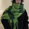 Thickened Women's Cashmere Shawl Twisted Tassel Long Wool Tassel Scarf Knitted Plaid Scarf Girls