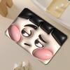 Funny Expression Expansion Air Bathroom Mat 3D Soft Fufu Diatom Mud Mat Cartoon Absorbent Mat