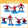 Человек-паук 7 шт. Мини-фигурки ПВХ Миниатюры Настольный Торт Декорация Топпер