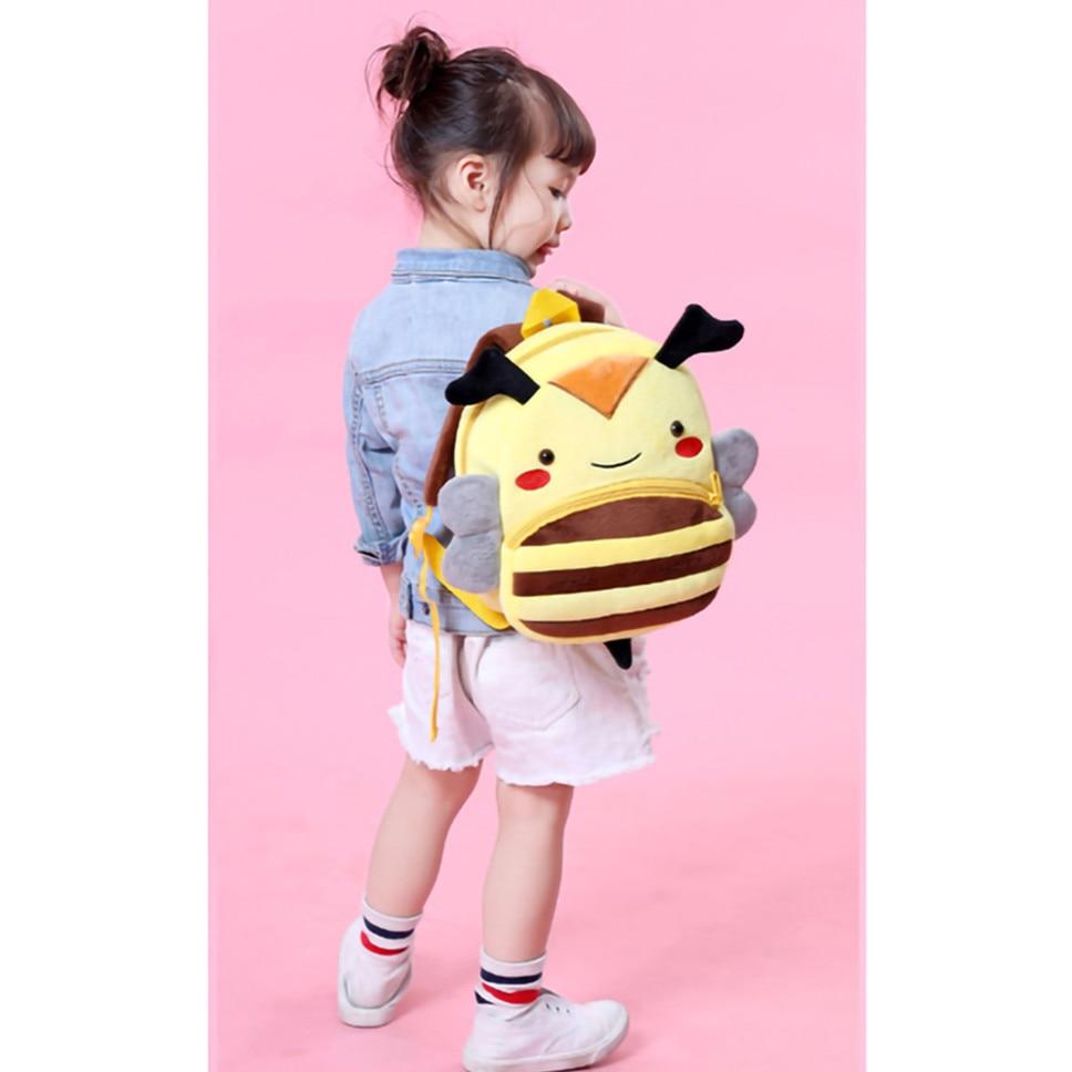 Kids Backpack Bee Model Plus Size 26x24x10cm Yellow Cute Cartoon School Bag for Kindergarten Elementary
