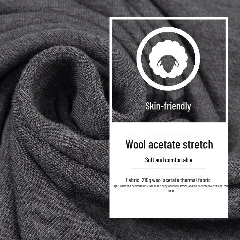 Men's Luxury Wool-Silk Thermal Round Neck Shirt for Autumn & Winter