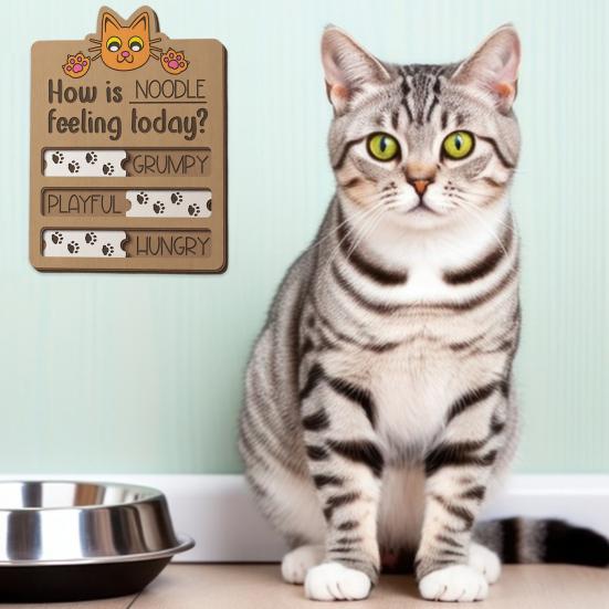 Напоминание о кормлении питомца Деревянная доска для отслеживания задач собаки Деревенский контрольный список ухода за питомцем