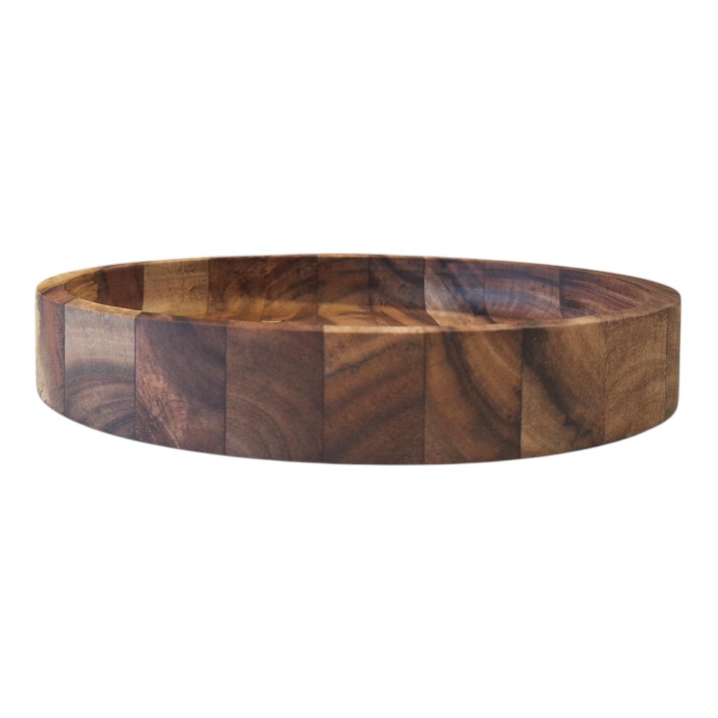 PLATE MADE OF ACACIA WOOD FOR SERVING TRAY 16 x 3 cm