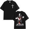 Christian Jesus Died for Me Now Im Live for Him Bible Verse Print T-shirts Men Women Retro Cotton Hort Sleeve T Shirt Streetwear