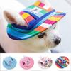 Stripe Sun Cap for Small Medium Canvas Sunhat Cat Hat Dog Caps Pet Products