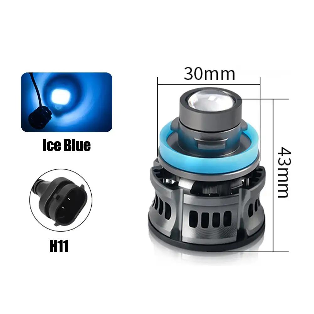 Новая лазерная линза для автомобиля H7 H11 линза фары 12 В H8 H9 9006 HB4 светодиодная противотуманная фара белый желтый ледяной синий турбо противотуманный фонарь