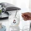3D Lid Penguin Glass Mug With Spoon Mate Cup of Drinking Cute Mugs Coffee Cups Cup for Tea Glasses for Drinks Mugs Free Shipping