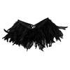 Перьевая шаль Яркий цвет Хэллоуин Вечеринки Плащ Носить как юбку или шаль Шаль в готическом стиле с лентой на шнуровке Аксессуар для костюма