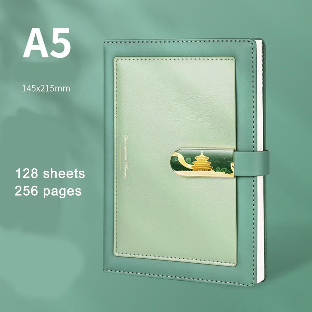 (Бесплатная гравировка логотипа.) Кожаный блокнот А5, блокнот для продвинутых студентов с пряжкой, дневник, протоколы деловых встреч, предметный блокнот