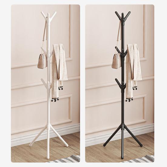 Multi Hook Clothes Rack Stand Coat Hanger High Stability Adjustable Height Easy Assembly Freestanding Clothing Storage Rack