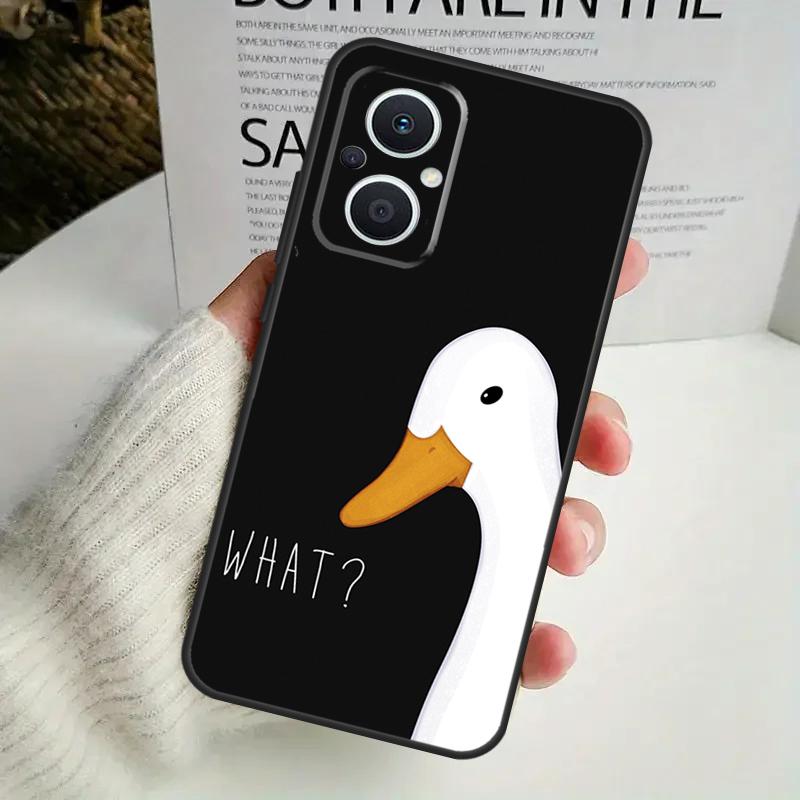 Cartoon Funny Goose Case For OPPO Reno 10 Pro 11F 4 5 6 7 8 Lite 4Z 5Z 8T OPPO Find X2 X3 X5 Lite X6 Pro Cover