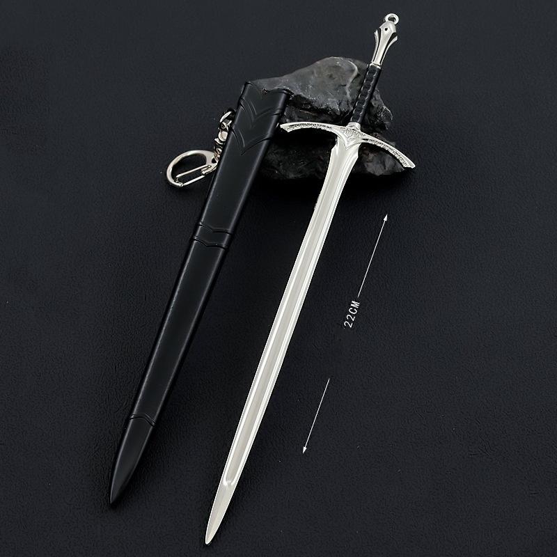 Катана Арагорна Меч Гламдринг Нарсил Аниме Средневековый 22см Кольцо Бэггинса Меч Ниндзя Реальная Японская Катана Самурайская Сабля Игрушка