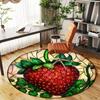 1PC strawberry stained glass Office Round Area Rug, Under Office Chairs Bedroom Living Room Home Decor, Carpet for Office -1110075