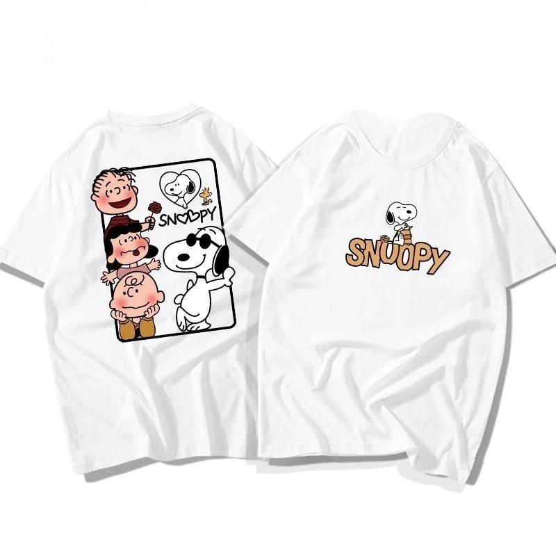 Свободная футболка с коротким рукавом и принтом-коллажем персонажей Банды Peanuts на спине, включая Снупи,