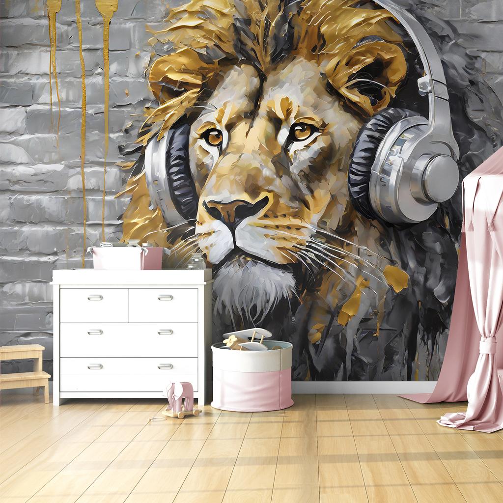 Обои Лев Музыка Поп Арт